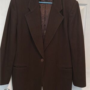 Requirements Dark Brown Wool Blazer